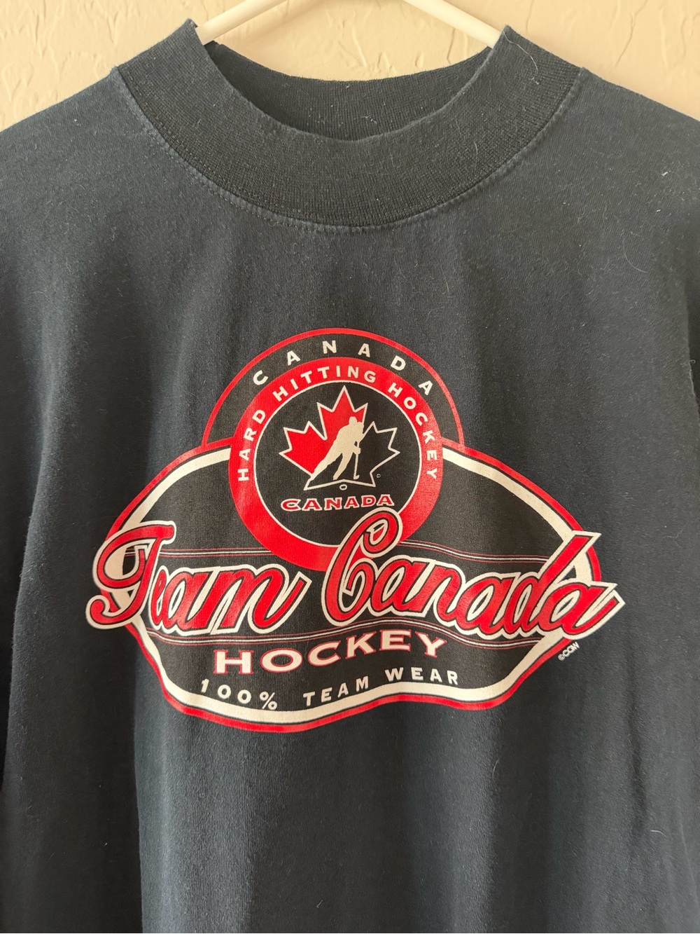 Team Canada Hockey Long Sleeve Shirt XL Black Gildan - Picture 3 of 4